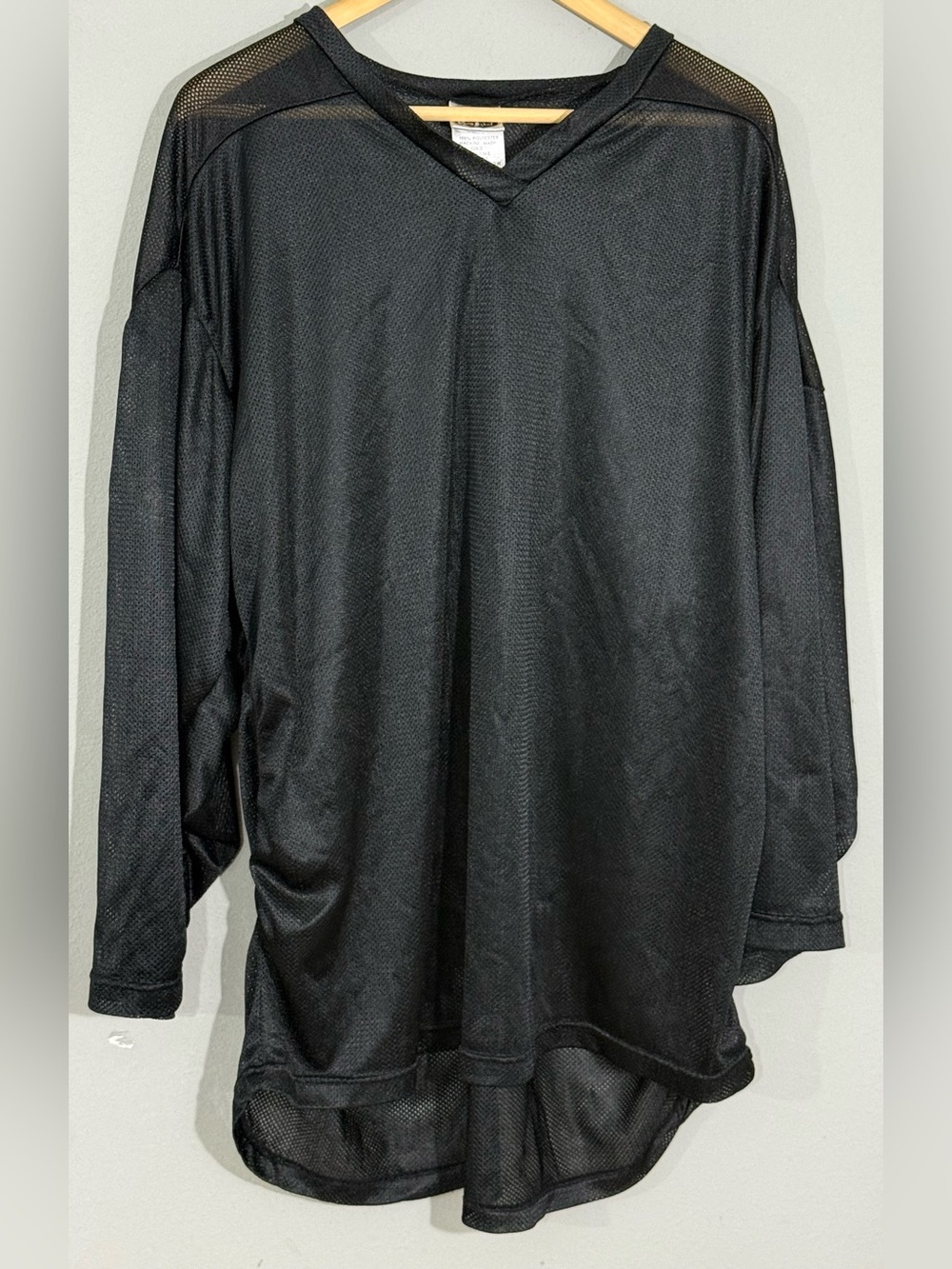 Sure Shot Sportswear Black Mesh Hockey Practice Jersey Men’s XL Blank Pullover